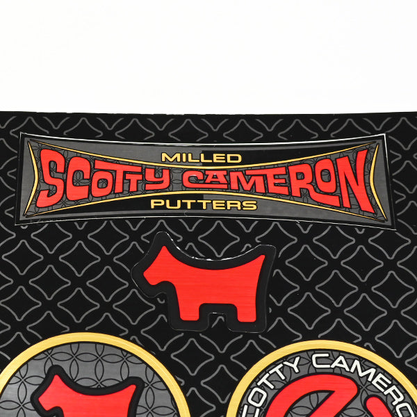 キャメロン スピードショップ ステッカーシート スコッティドッグ サークルＴ レッド/ゴールド SCOTTY CAMERON SPEED SHOP STICKER SHEET