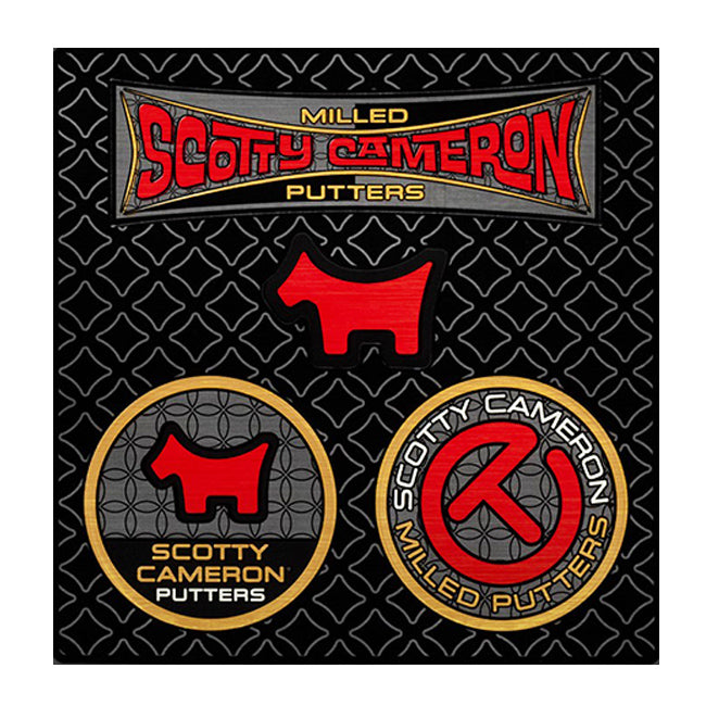 キャメロン スピードショップ ステッカーシート スコッティドッグ サークルＴ レッド/ゴールド SCOTTY CAMERON SPEED SHOP STICKER SHEET