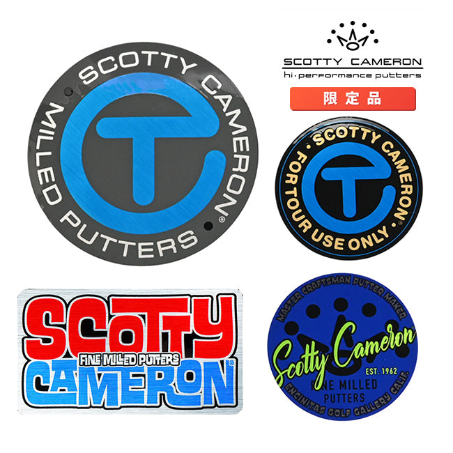 スコッティキャメロン ステッカー 4枚セット Scotty Cameron サークルT / ラグーナフォントロゴ / 7ポイント クラウン