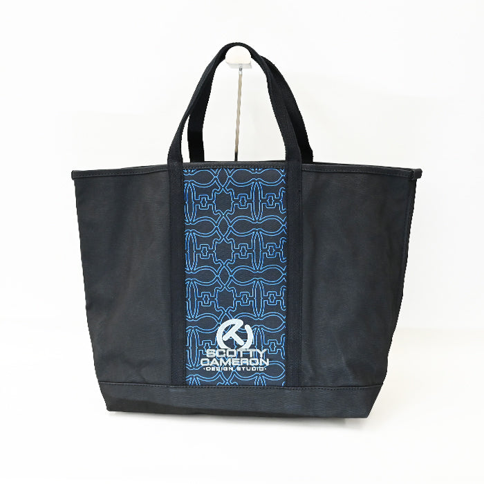 スコッティキャメロン 限定 キャンバス トートバッグ ドッグウォールペーパー サークルT ブラック Scotty Cameron TOTE BAG DOG WALL PAPER Black Circle T