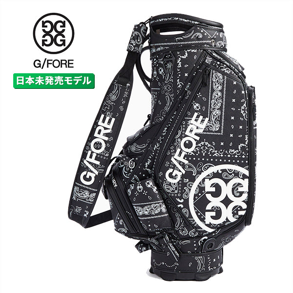 ジーフォア G FORE ツアー キャディバッグ サフィアーノ バンダナ プリント オニキス ブラック STFFINO Bandana Print Tour  Bag ONYX – ゴルフホリックス