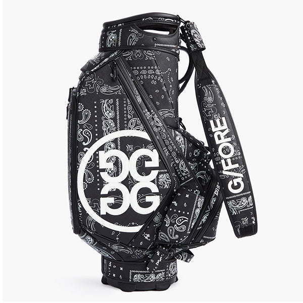 ジーフォア G FORE ツアー キャディバッグ サフィアーノ バンダナ プリント オニキス ブラック STFFINO Bandana Print Tour  Bag ONYX – ゴルフホリックス