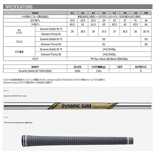 テーラーメイド NEW P・770 アイアン 6本セット DynamicGold EX Tour Issue スチールシャフト 2023モデル 日本仕様 P770 アイアンセット （’23） ツアーイシュー