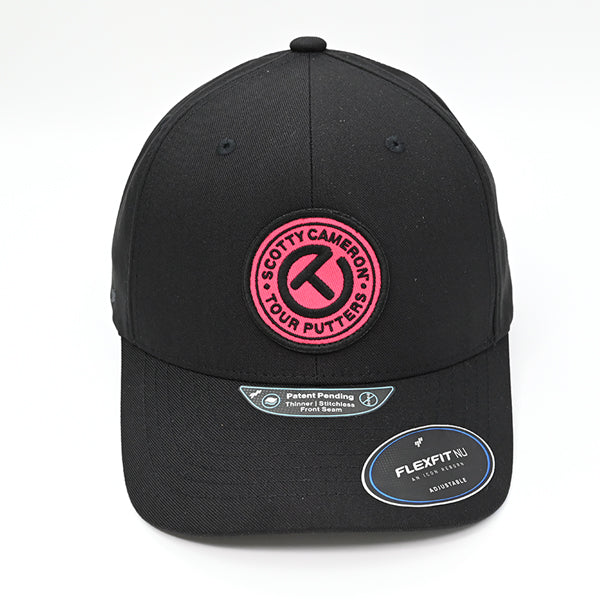 スコッティキャメロン Circle T パッチ スナップバック キャップ ブラック / ピンク フリーサイズ Scotty Cameron キャメロン サークルT Cap フレックスフィット