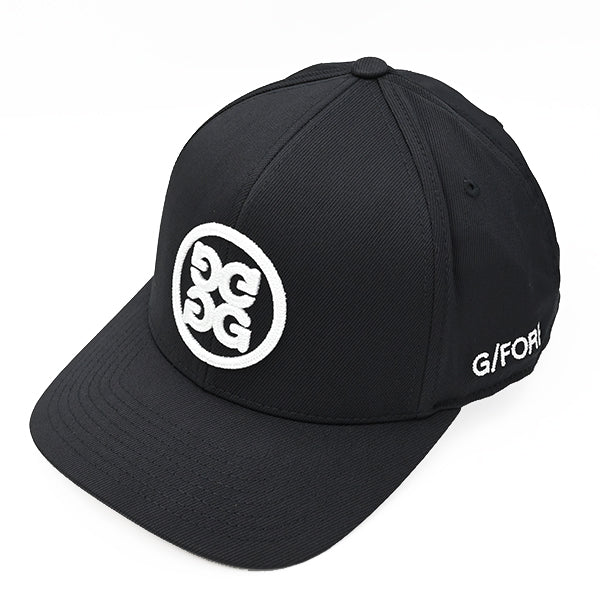 ジーフォア G FORE サークル ジー スナップバック キャップ オニキス ブラック ストレッチ ツイル ゴルフ G4 ジーフォー Circle G's TRUCKER CAP ONYX G4AF22H39