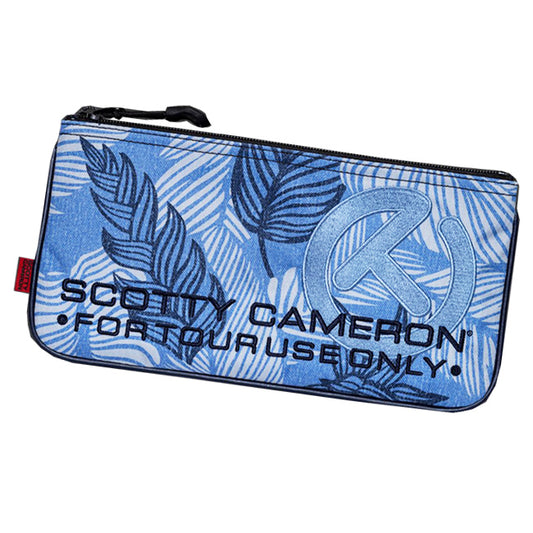 スコッティキャメロン 限定 キャンバス キャッシュバッグ サークルT フローラル ブルー ポーチ Scotty Cameron Cash Bag Circle T Folral Blue